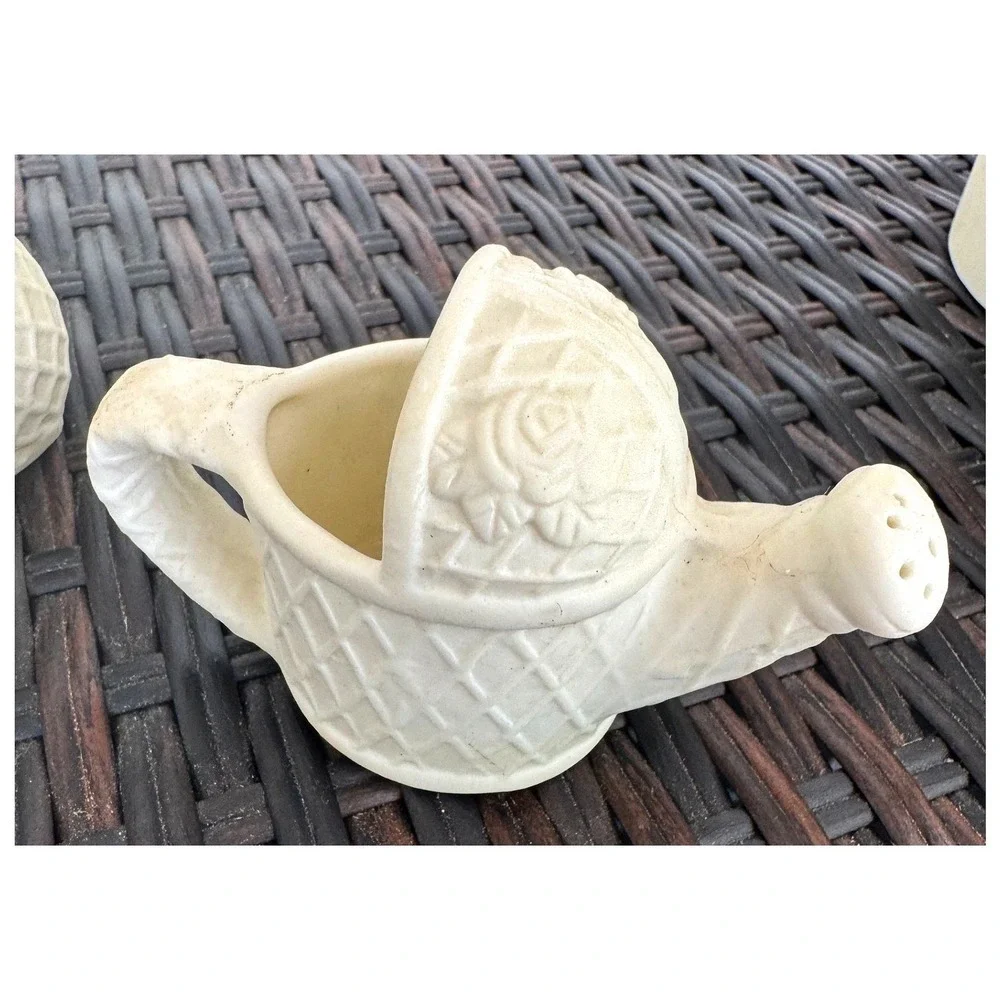 VTG Bloom-Rite Ceramic Cherub Planter + 3 Piece Cottagecore Planter Shelf Decor